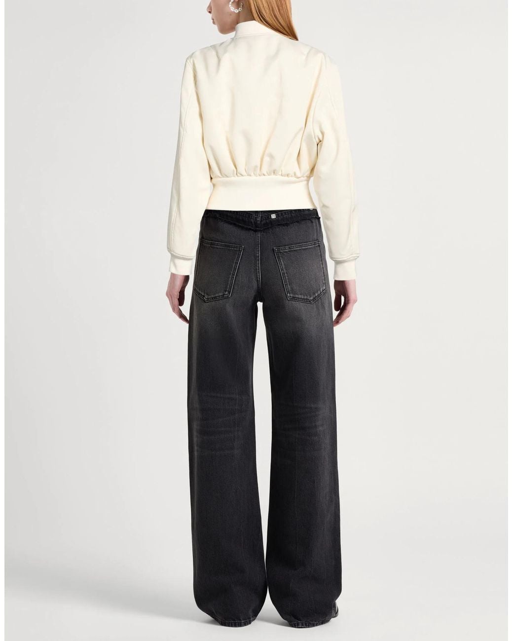Balenciaga Natural Cropped Baseball Jacket