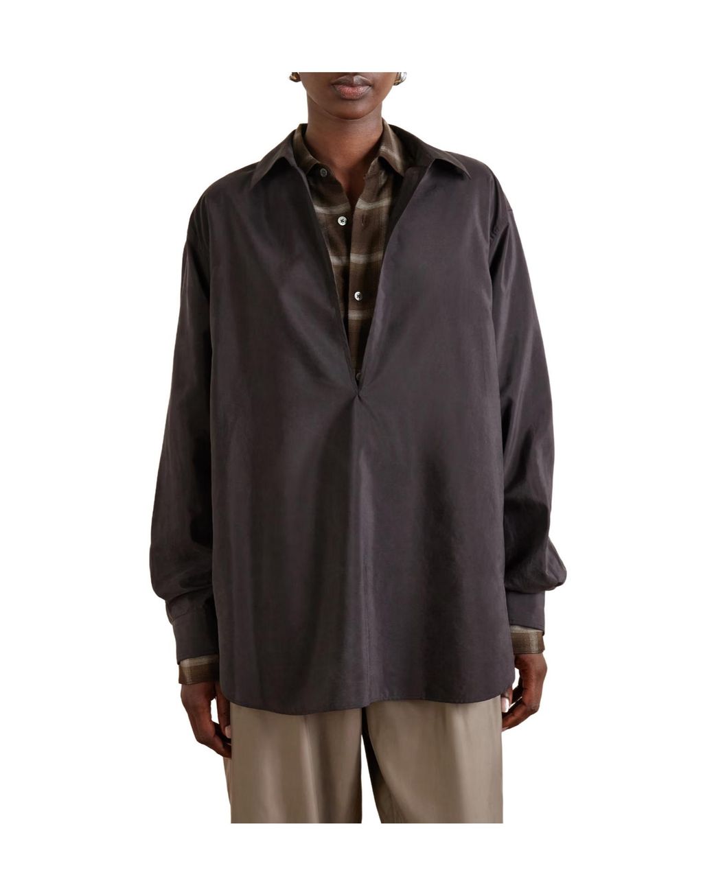 Ssstein Blue Skipper Silk-Blend Shirt