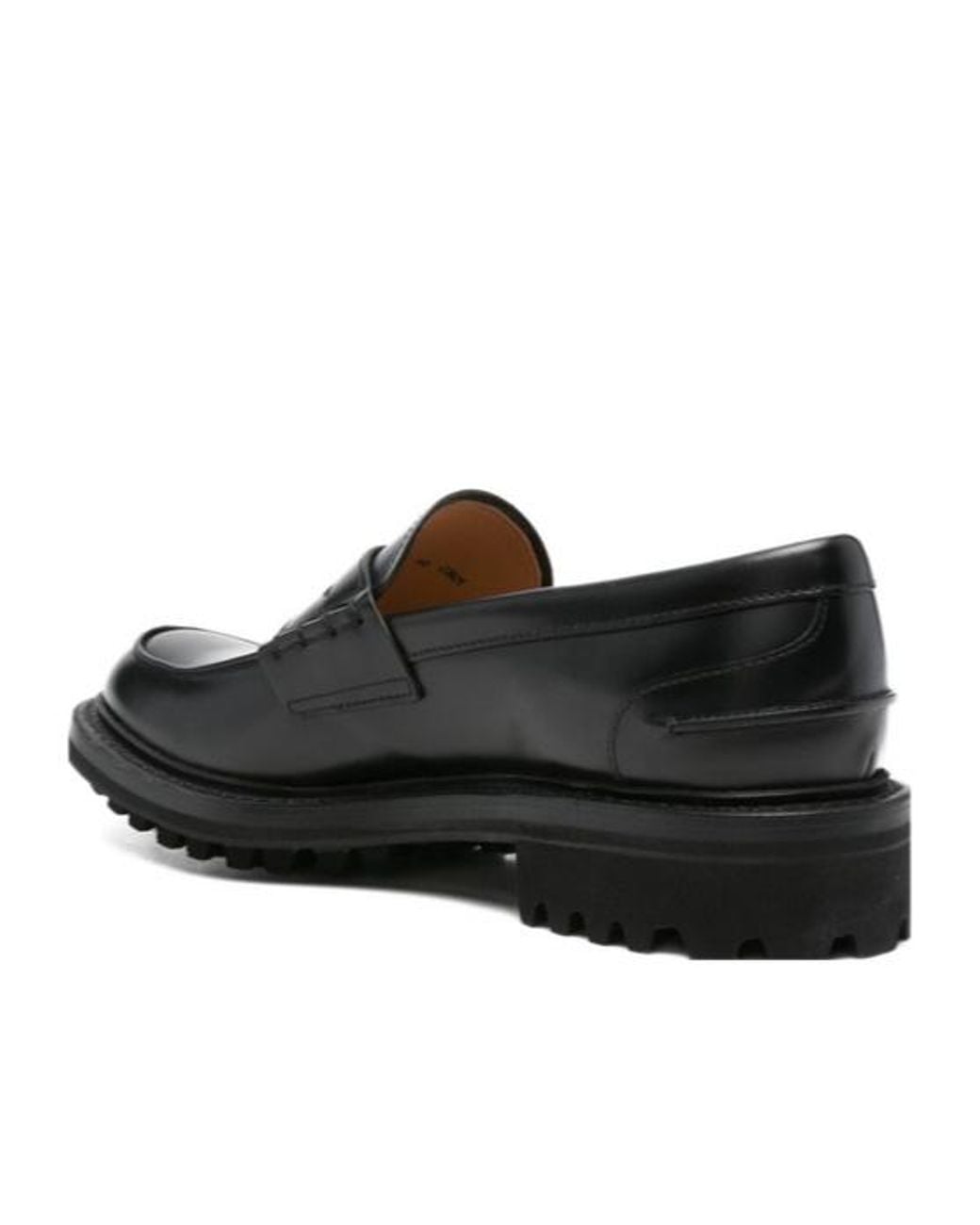 Church's Black Penny-Strap Leather Loafers