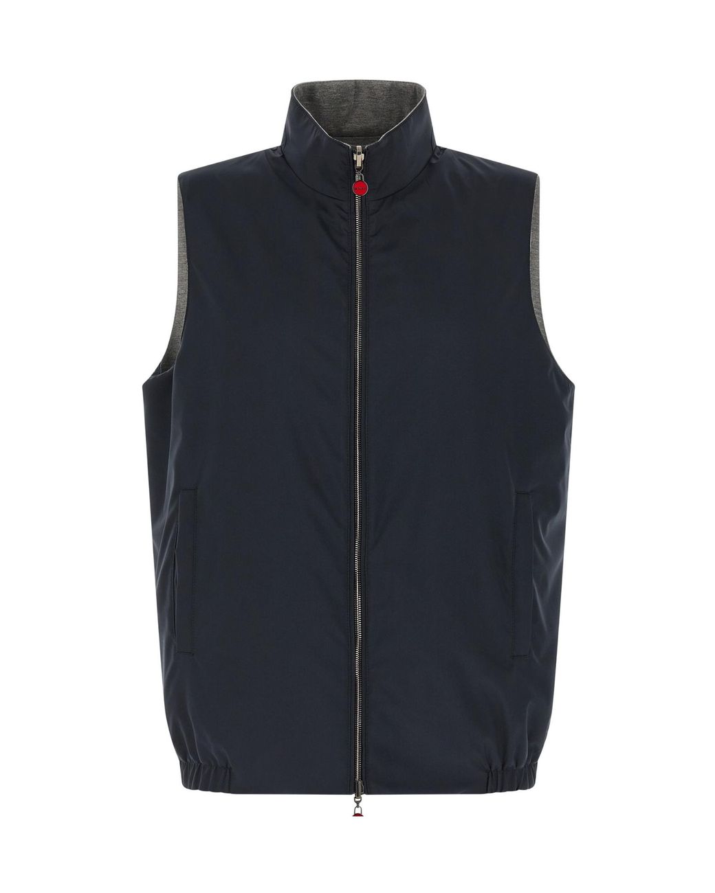 Kiton Blue Double Face Zipped Vest for men
