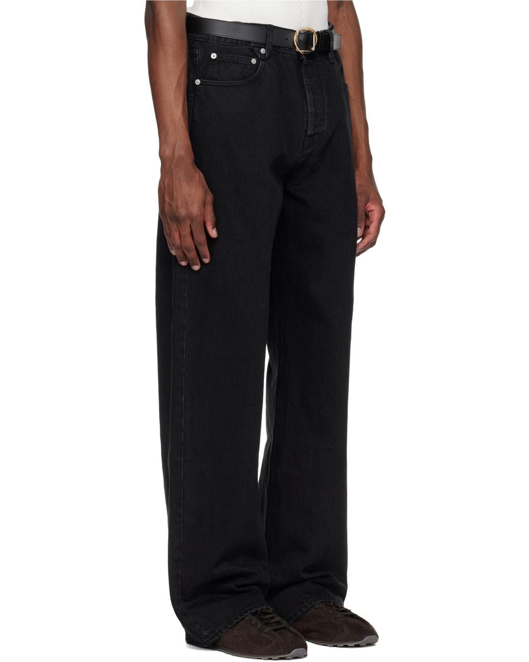 Jacquemus Blue Logo Detailed Straight-Leg Jeans for men