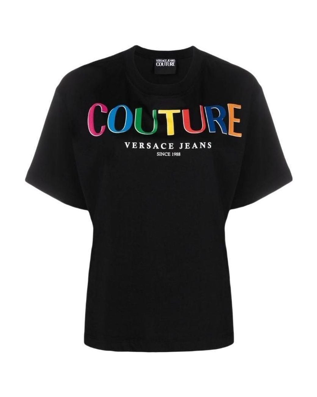 Versace Jeans Black Couture Logo Print T-Shirt