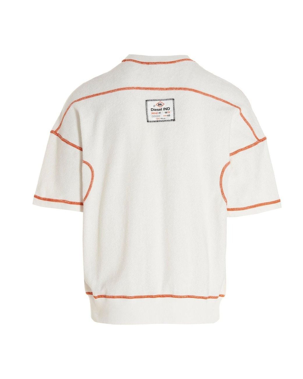 DIESEL Gray Slogan-Print Short-Sleeved T-Shirt for men