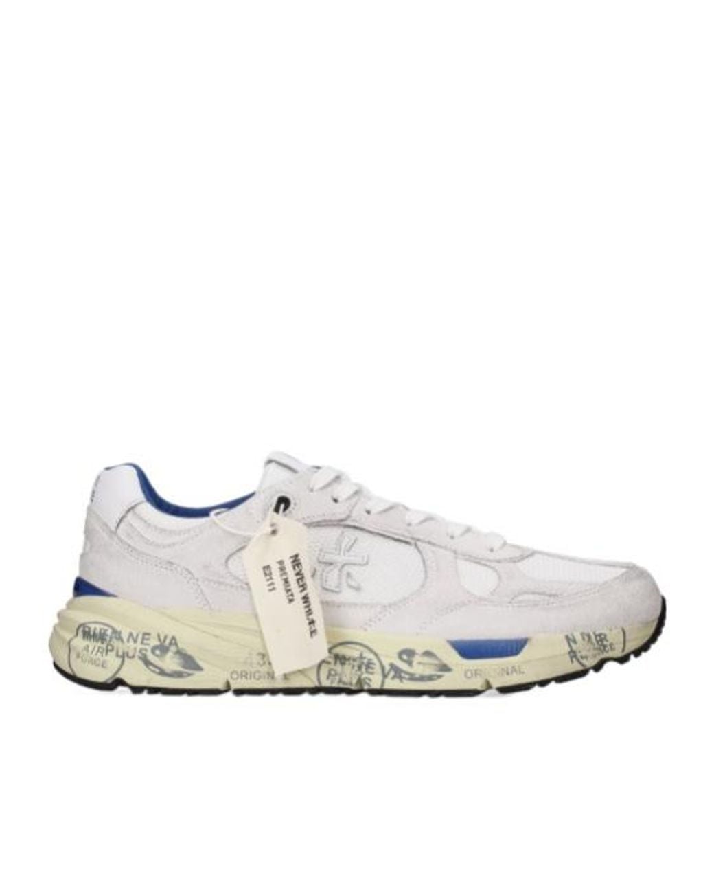 Premiata White Mase 25 Lace-Up Sneakers for men