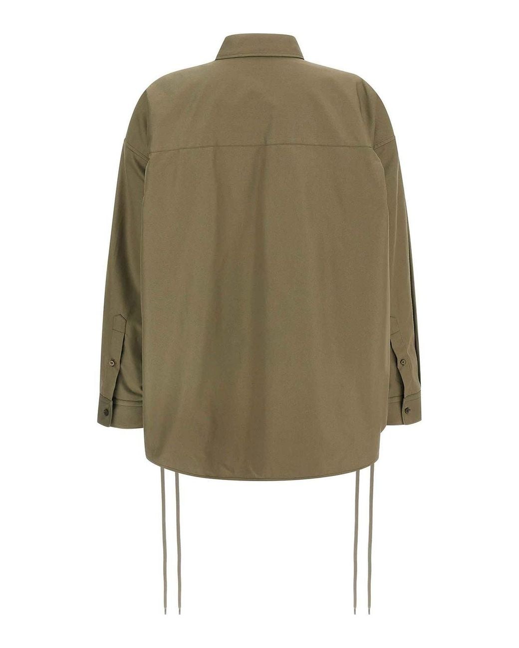 Balenciaga Green 'Lace-Up' Shirt