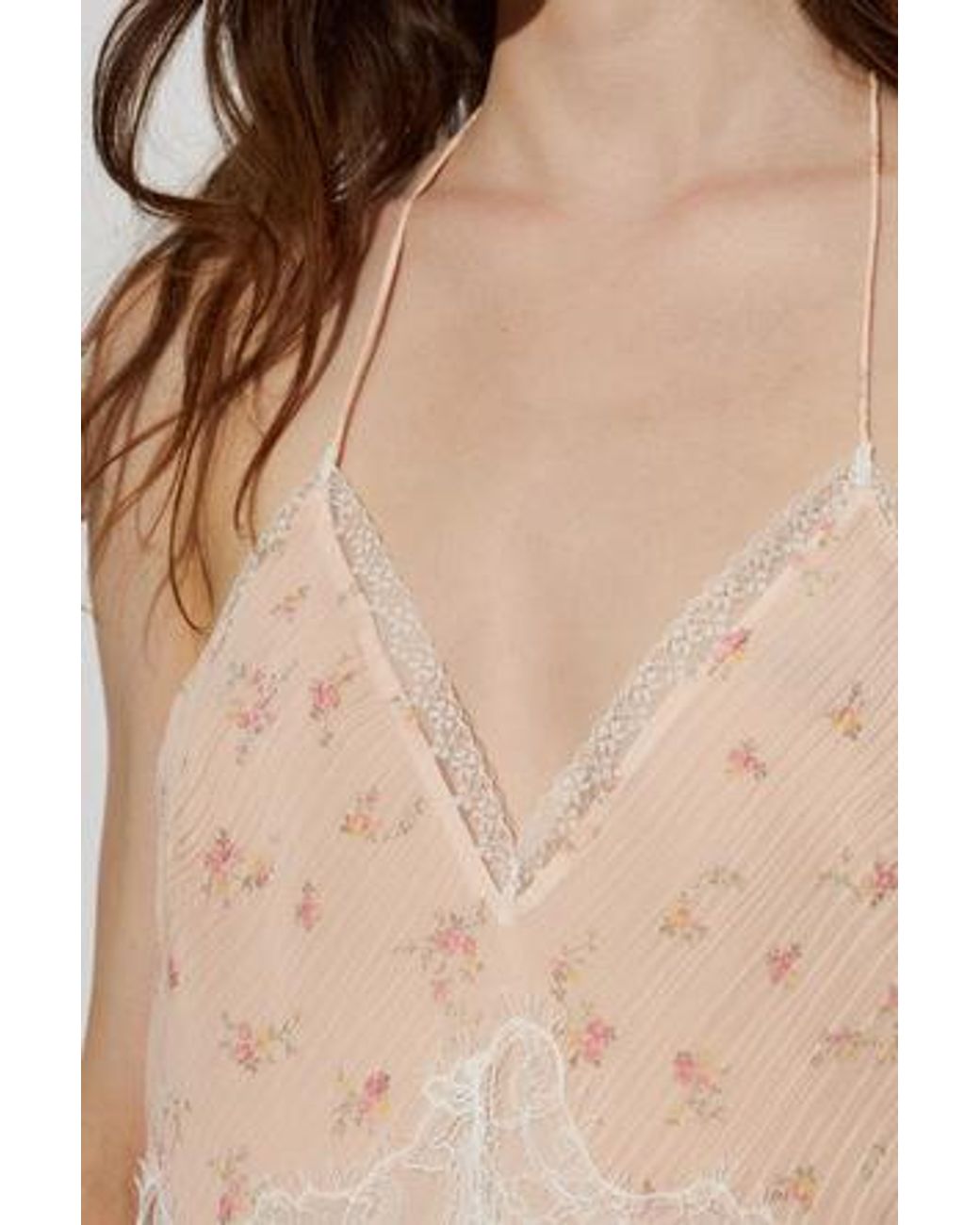 LoveShackFancy White Kieva Lace-Trim Midi Dress