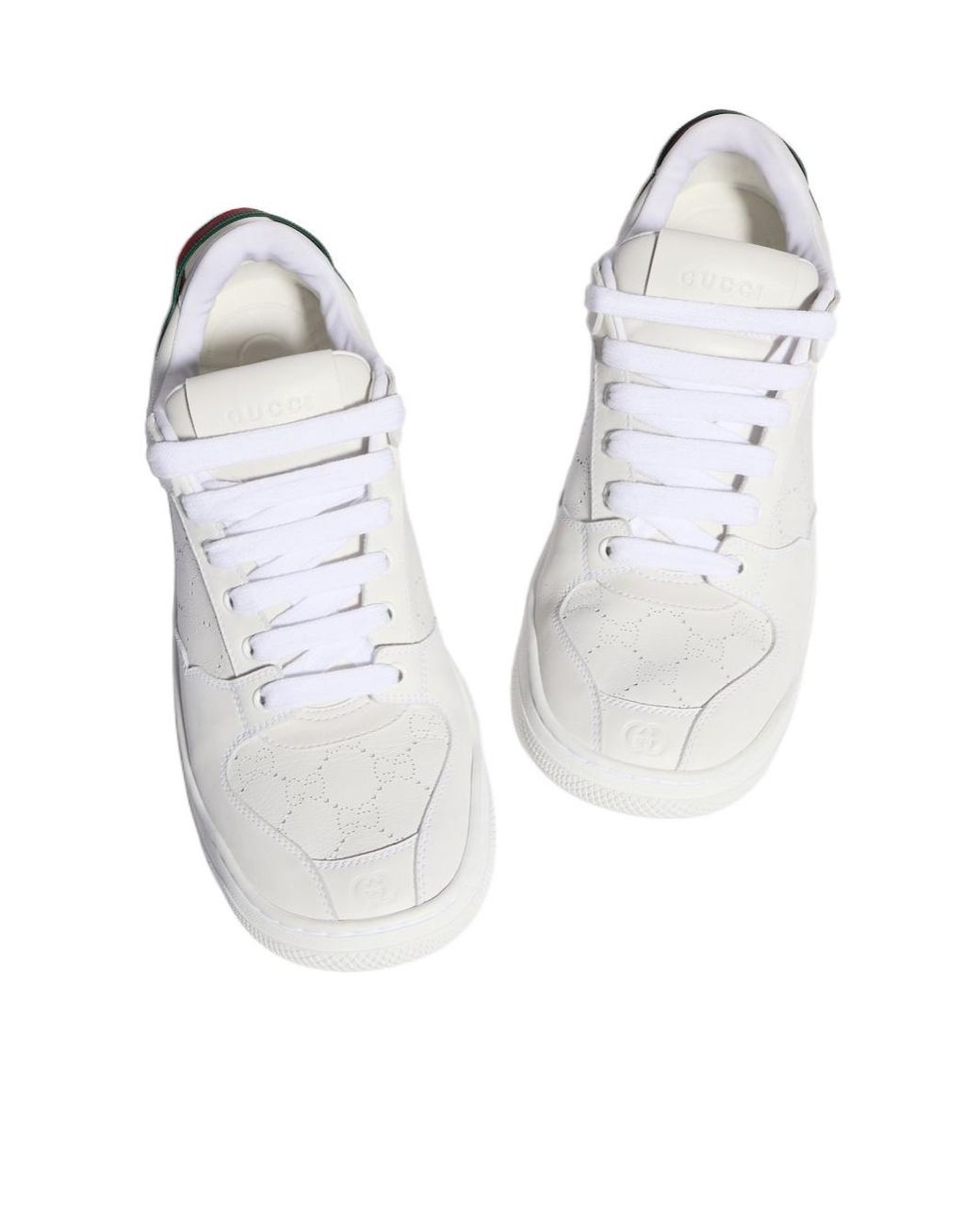 Gucci White Screener Sneakers for men