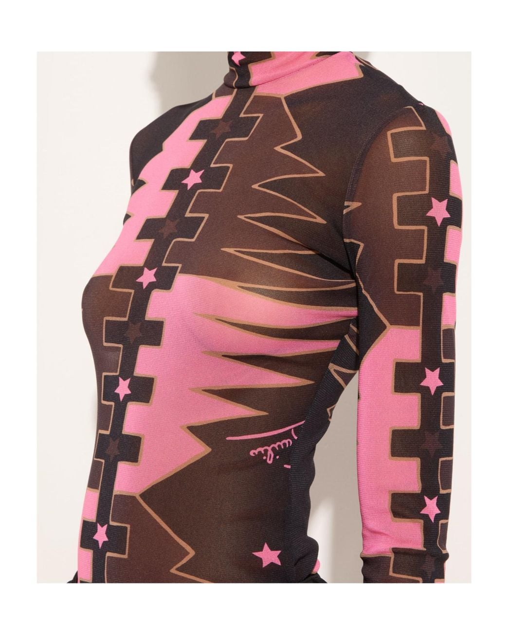 Emilio Pucci Red Top A Collo Alto