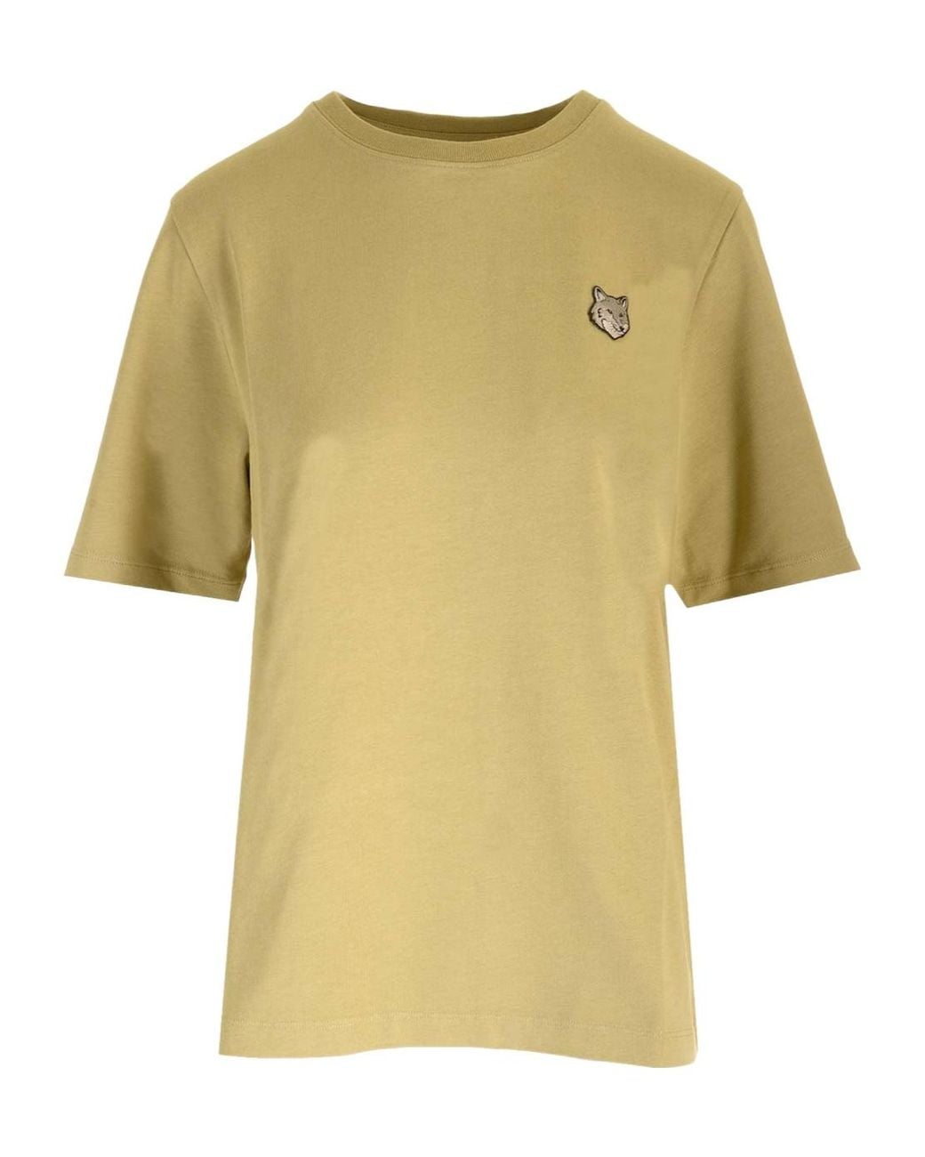 Maison Kitsuné Yellow Maison Kitsuné Bold Fox Crewneck T-Shirt