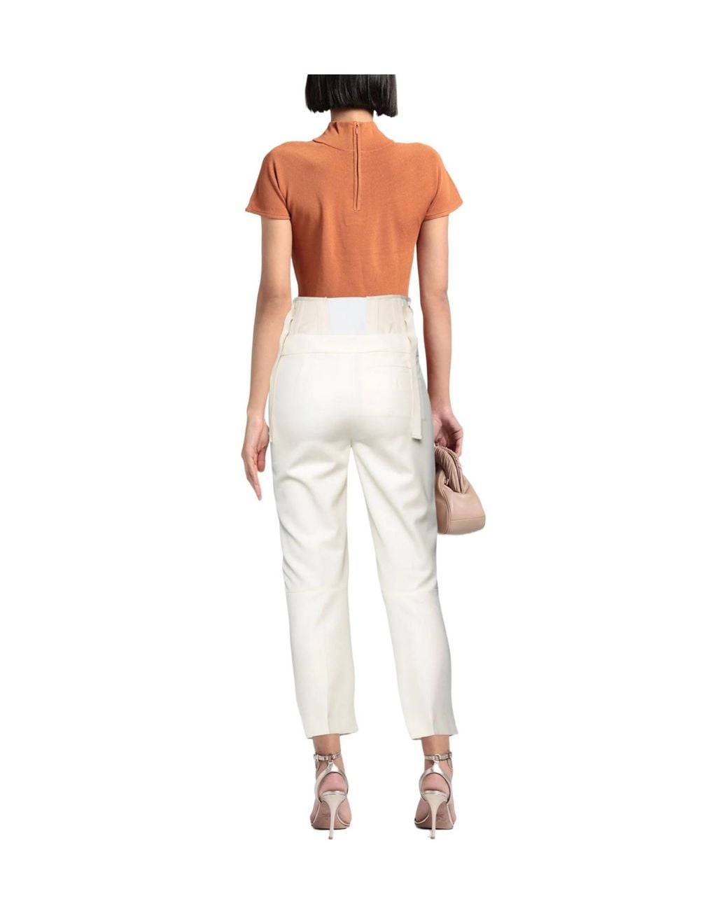 Sportmax White Minimal Stretchtwill Trousers