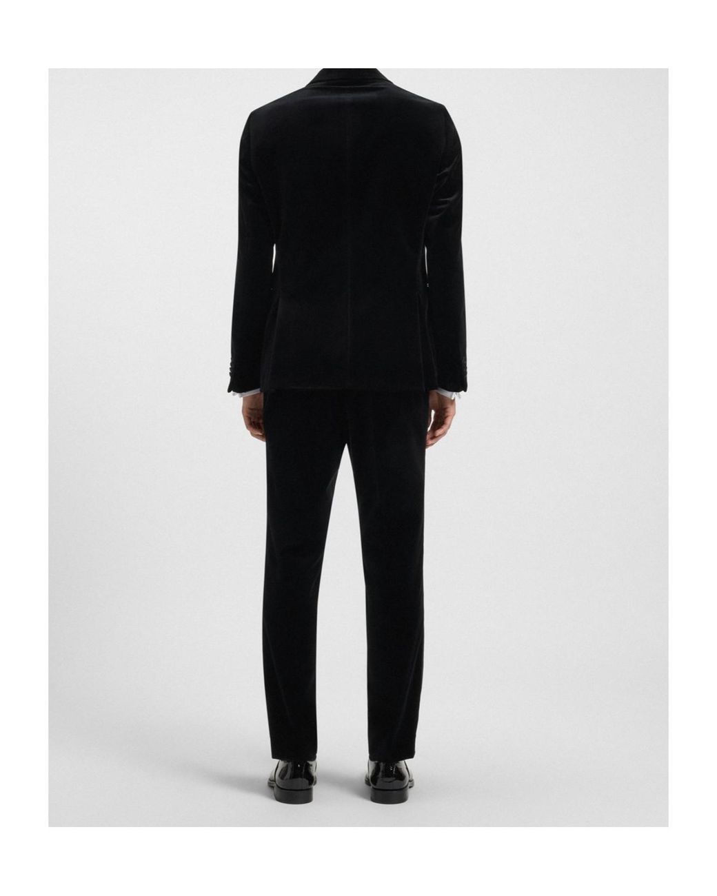 Boss Black Shawl-Lapel Cotton Jacket for men