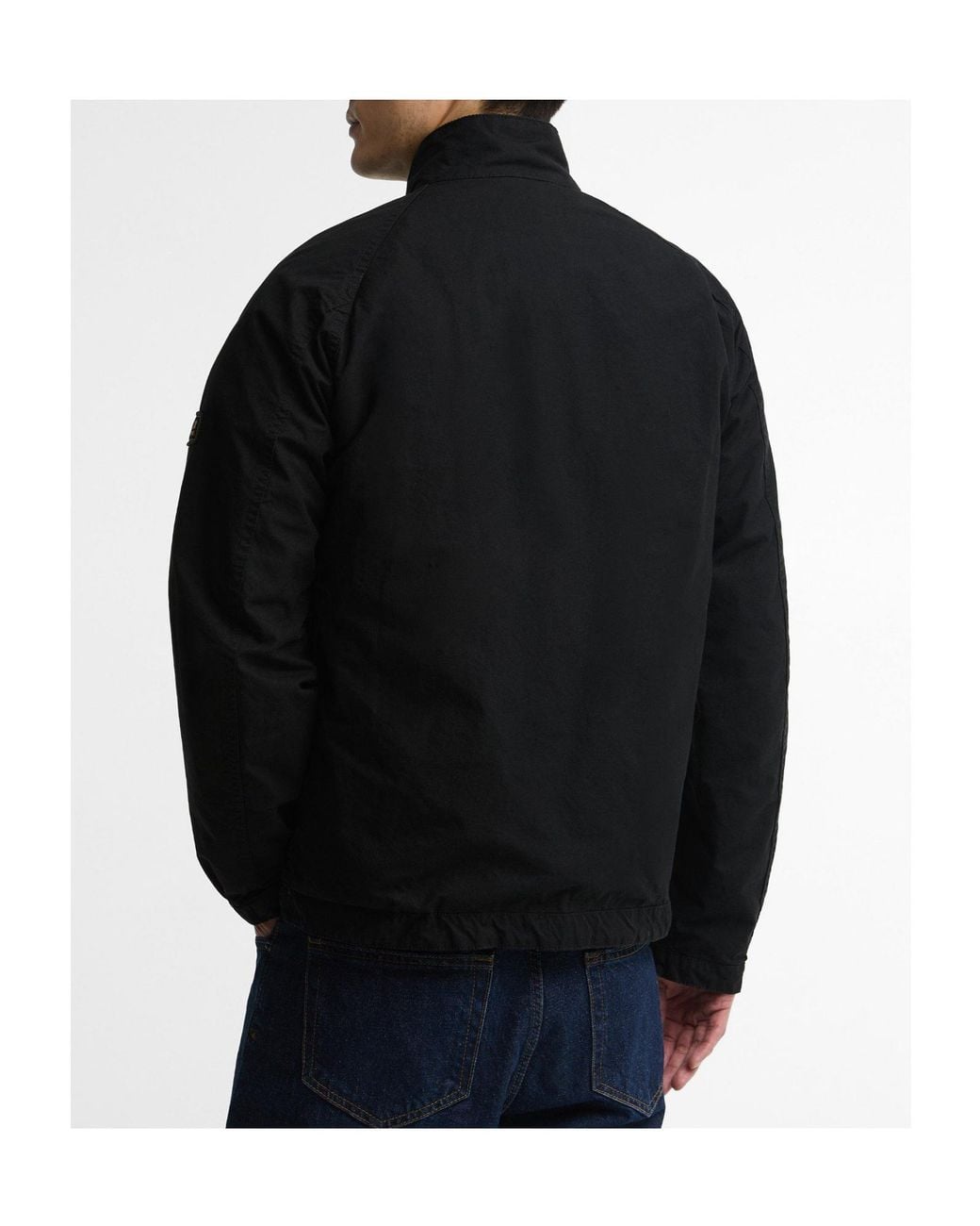 Barbour Black Stand-Collar Short Jacket for men
