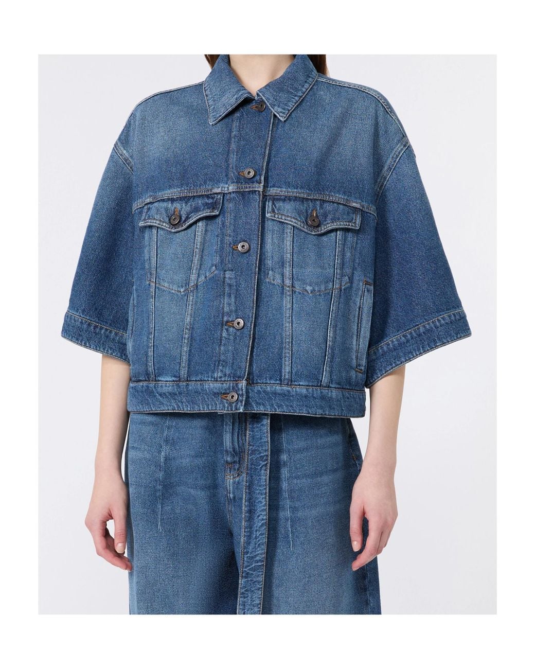 Weekend by Maxmara Blue Oversized Denim Jacket
