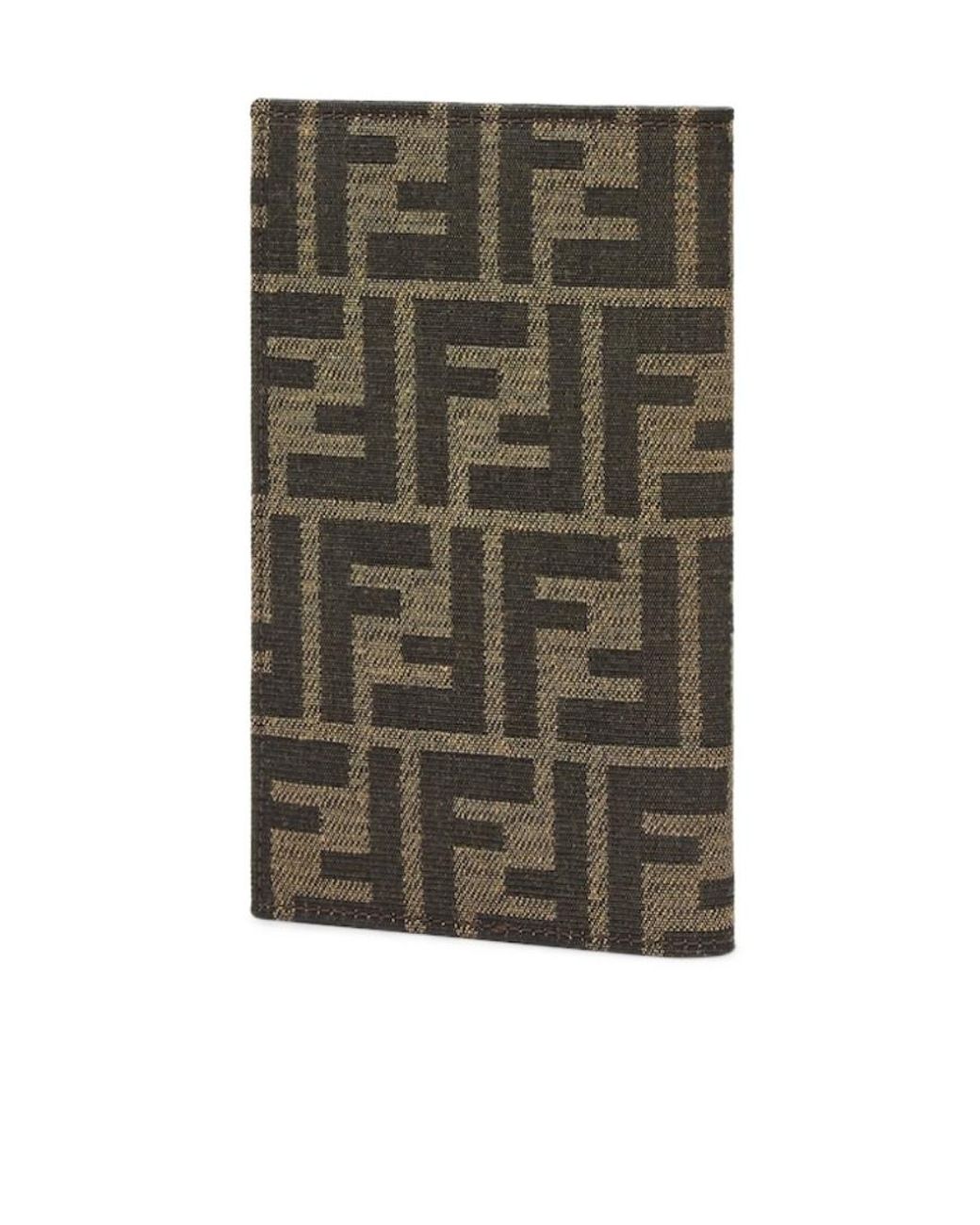 Fendi Green Ff Fabric Passport Cover for men