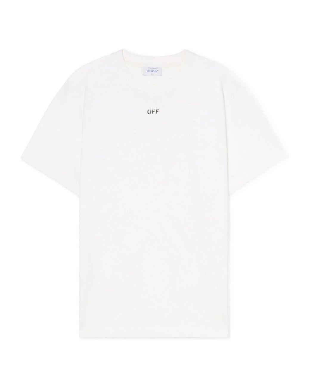 Off-White c/o Virgil Abloh White Newspaper Arrow Crewneck T-Shirt for men