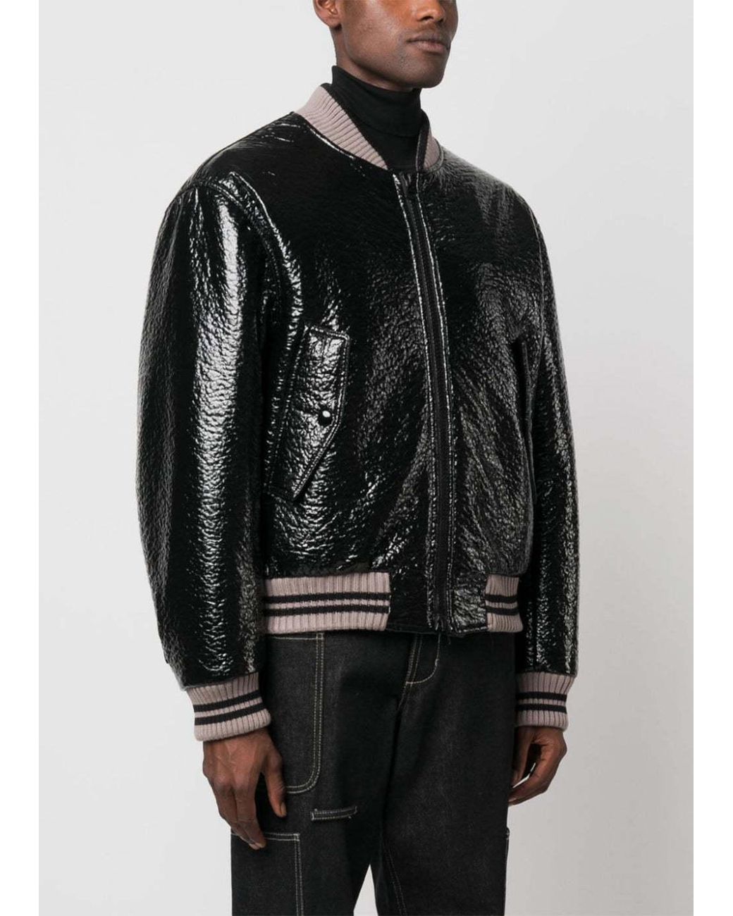 Dries Van Noten Black Long-Sleeved Casual Jacket for men