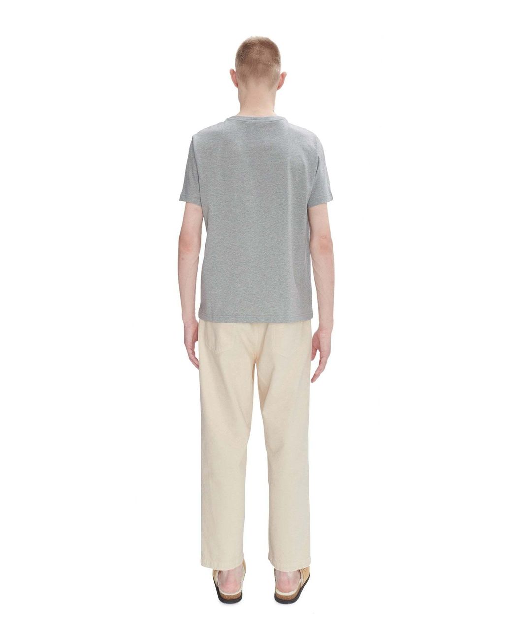 A.P.C. White Martin Button Detailed Straight Leg Jeans for men