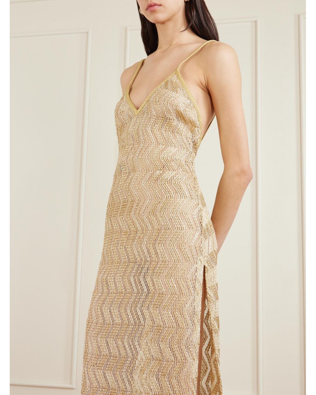 Missoni Natural Metallic Crochet-Knit Coverup