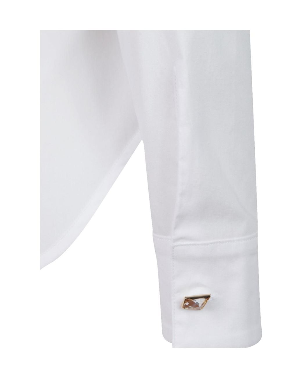 Dondup White Jewelled-Button Long-Sleeve Shirt