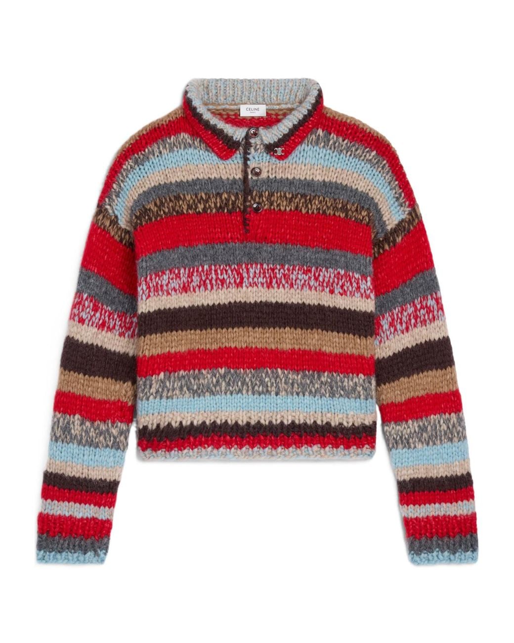 Céline Red Polo Sweater