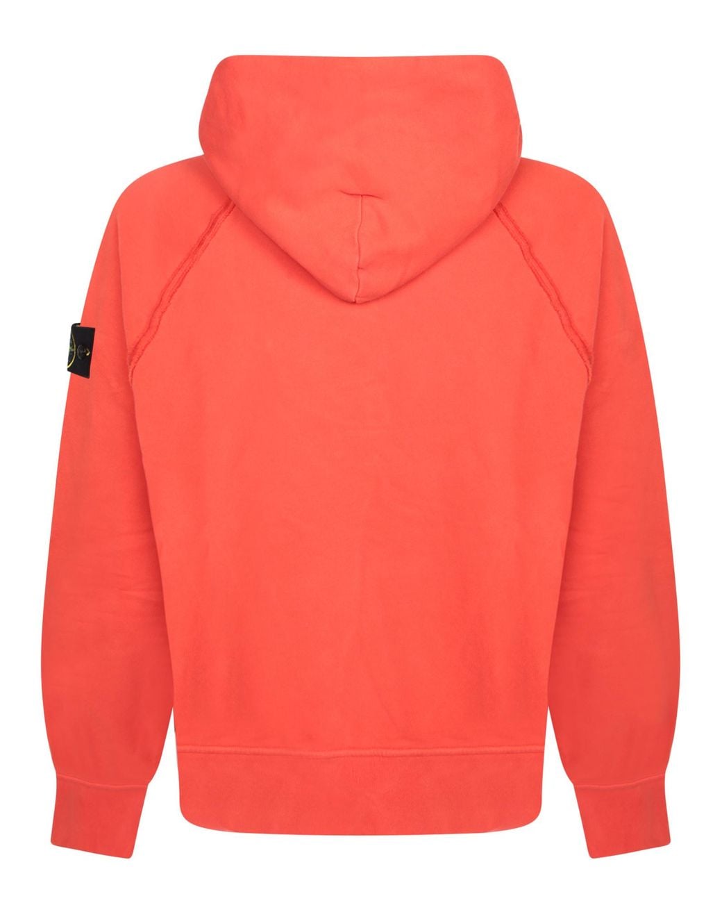 Stone Island Pink Logo Patch Drawstring Hoodie for men
