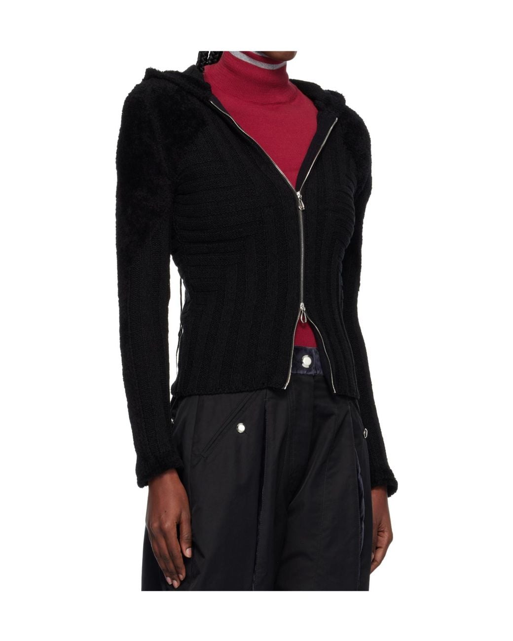 Kiko Kostadinov Black Zipper Sweater