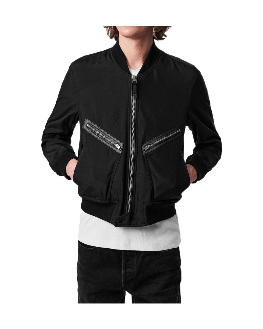 Tom Ford Black Poplin Bomber Jacket for men