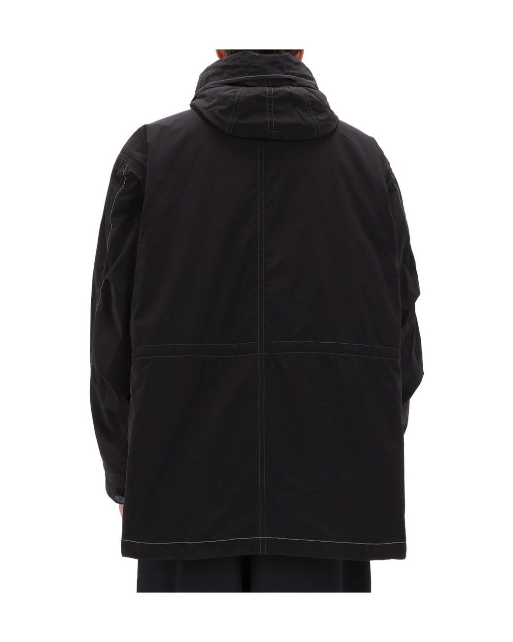 And Wander Black Reflective Stitching Hooded Casual Jacket for men