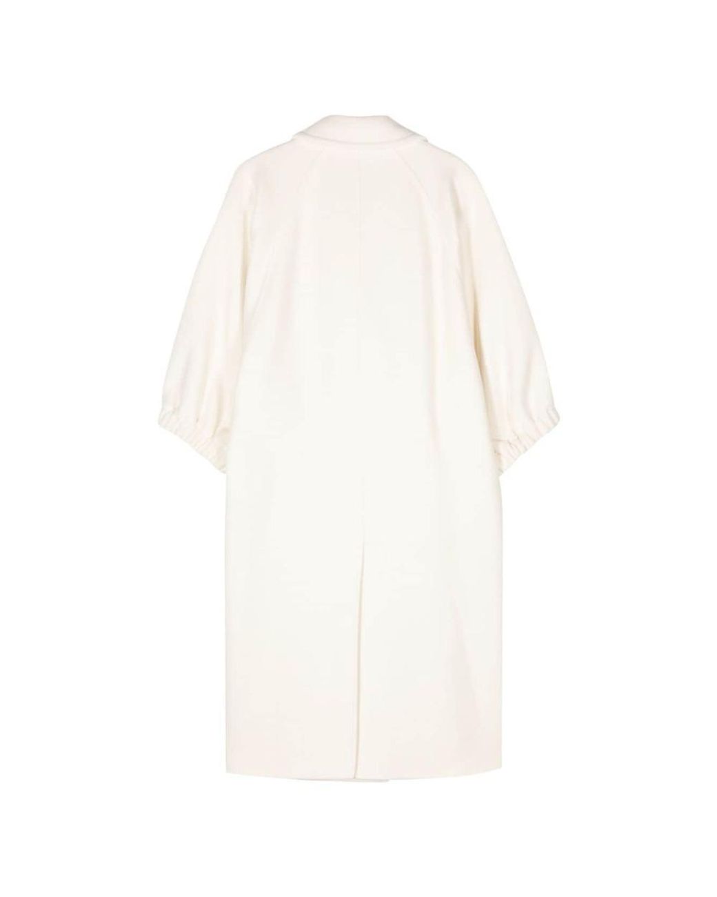 Max Mara White Zaffo Double-Breasted Coat
