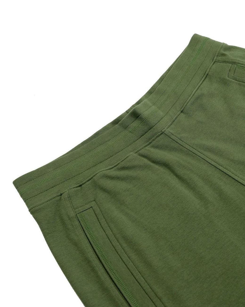 EA7 Green Elastic Waist Shorts for men