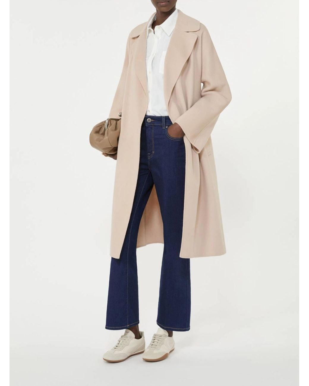 Weekend by Maxmara Natural Wool-Blend Belted Coat