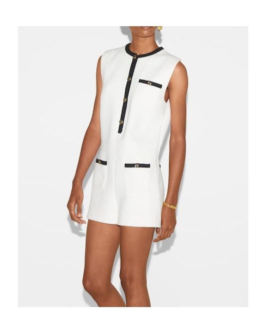 Gucci White Sleeveless Jumpsuit