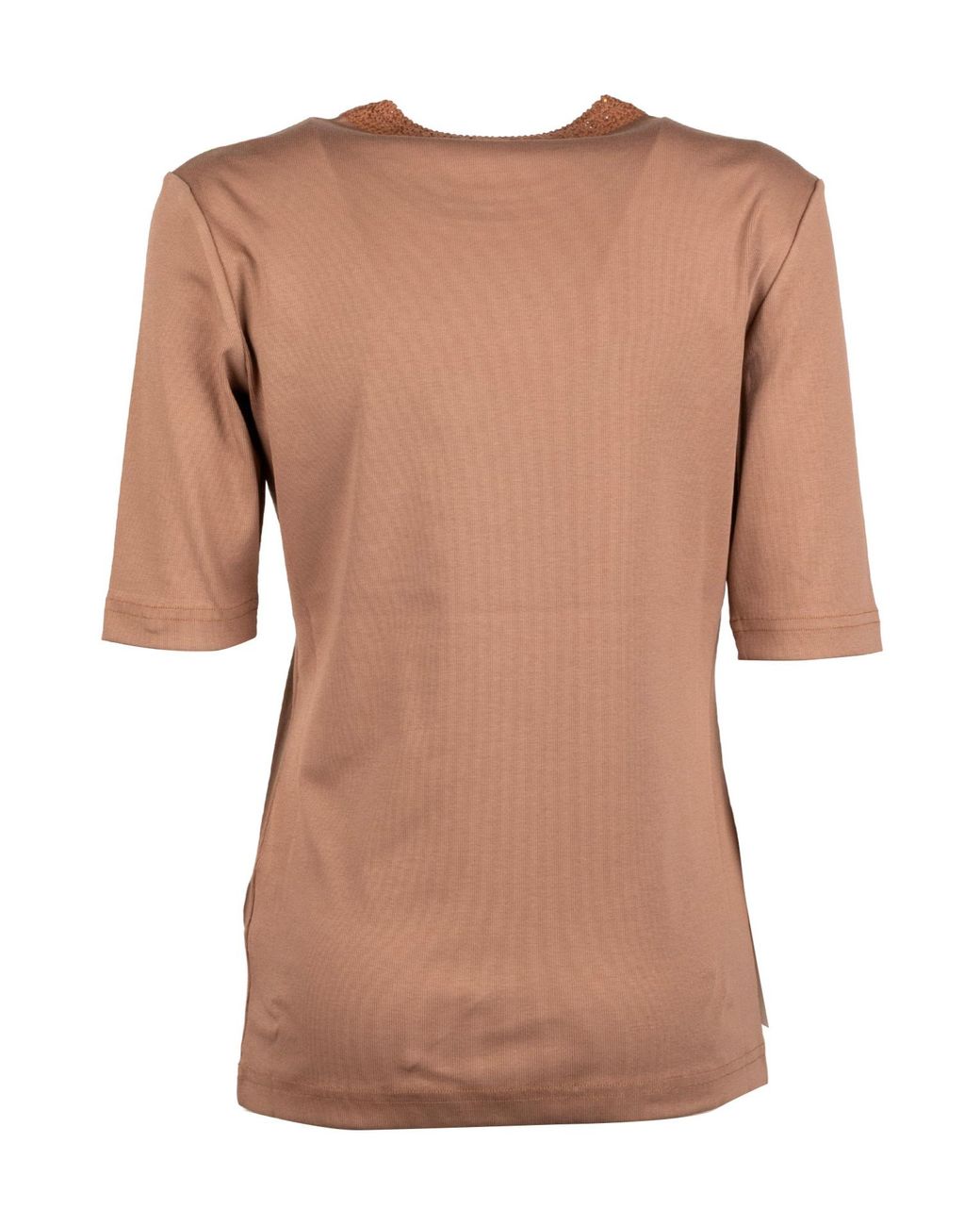 Fabiana Filippi Brown Short-Sleeved Crewneck T-Shirt