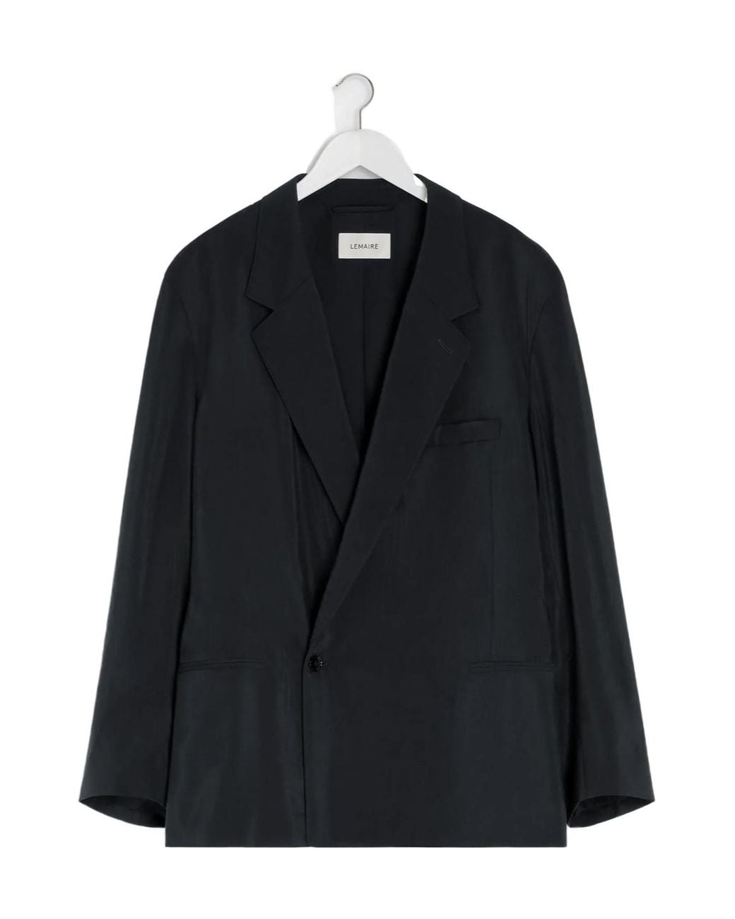 Lemaire Black Single-Breasted Blazer for men