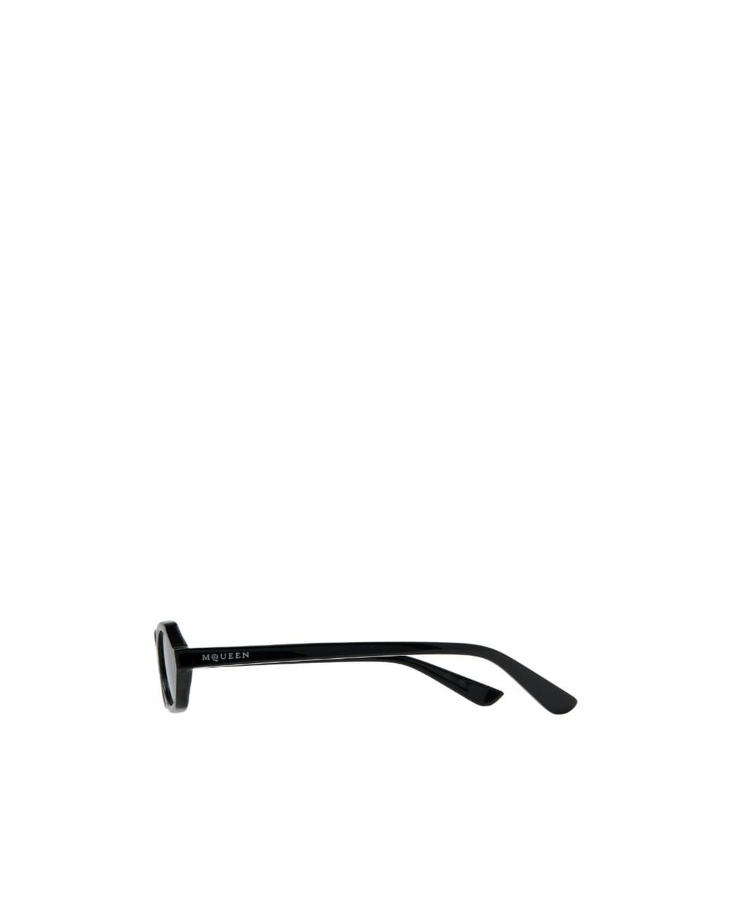 McQueen White Eyewear Oval Frame Sunglasses