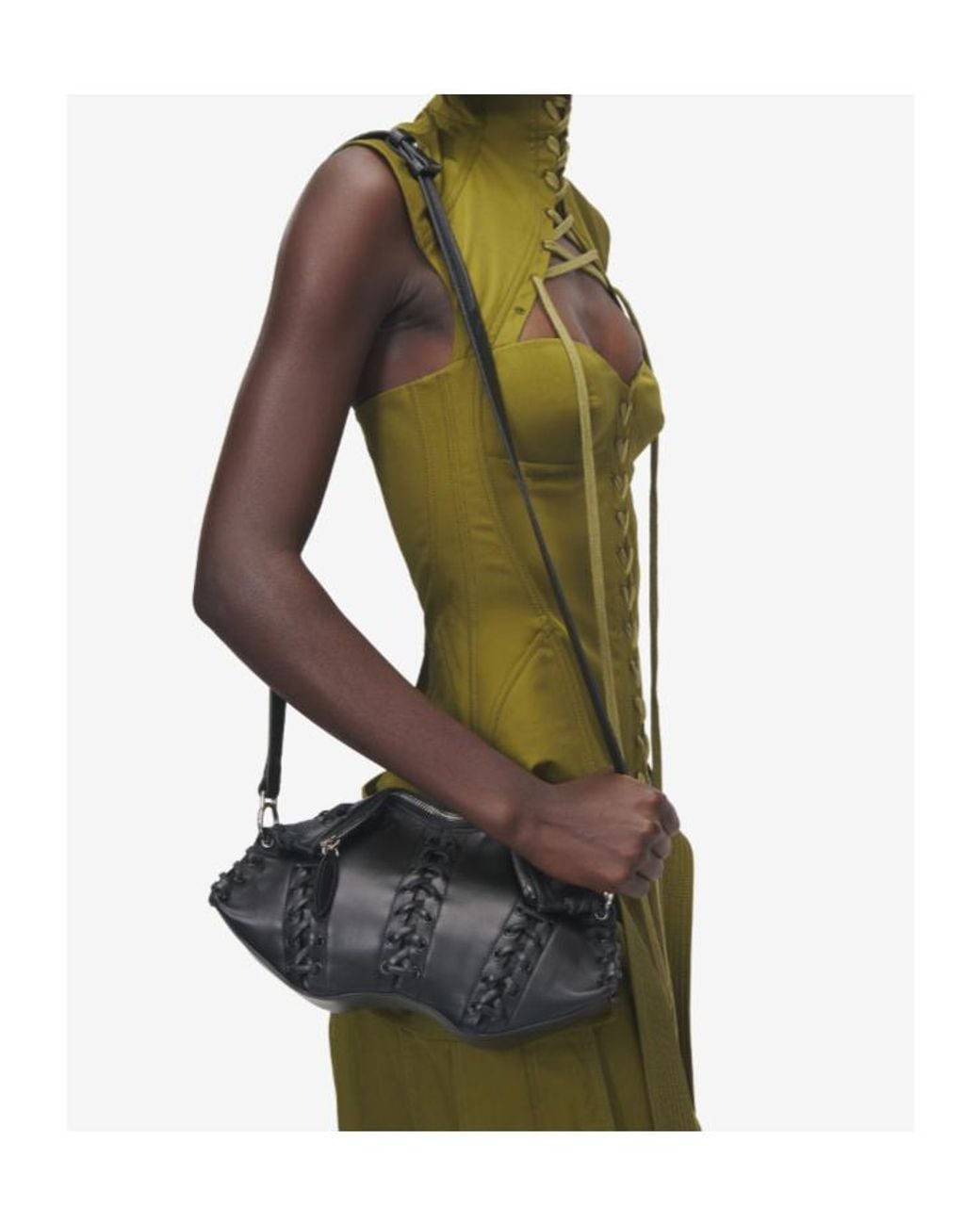 Alexander McQueen Black Manta Clutch