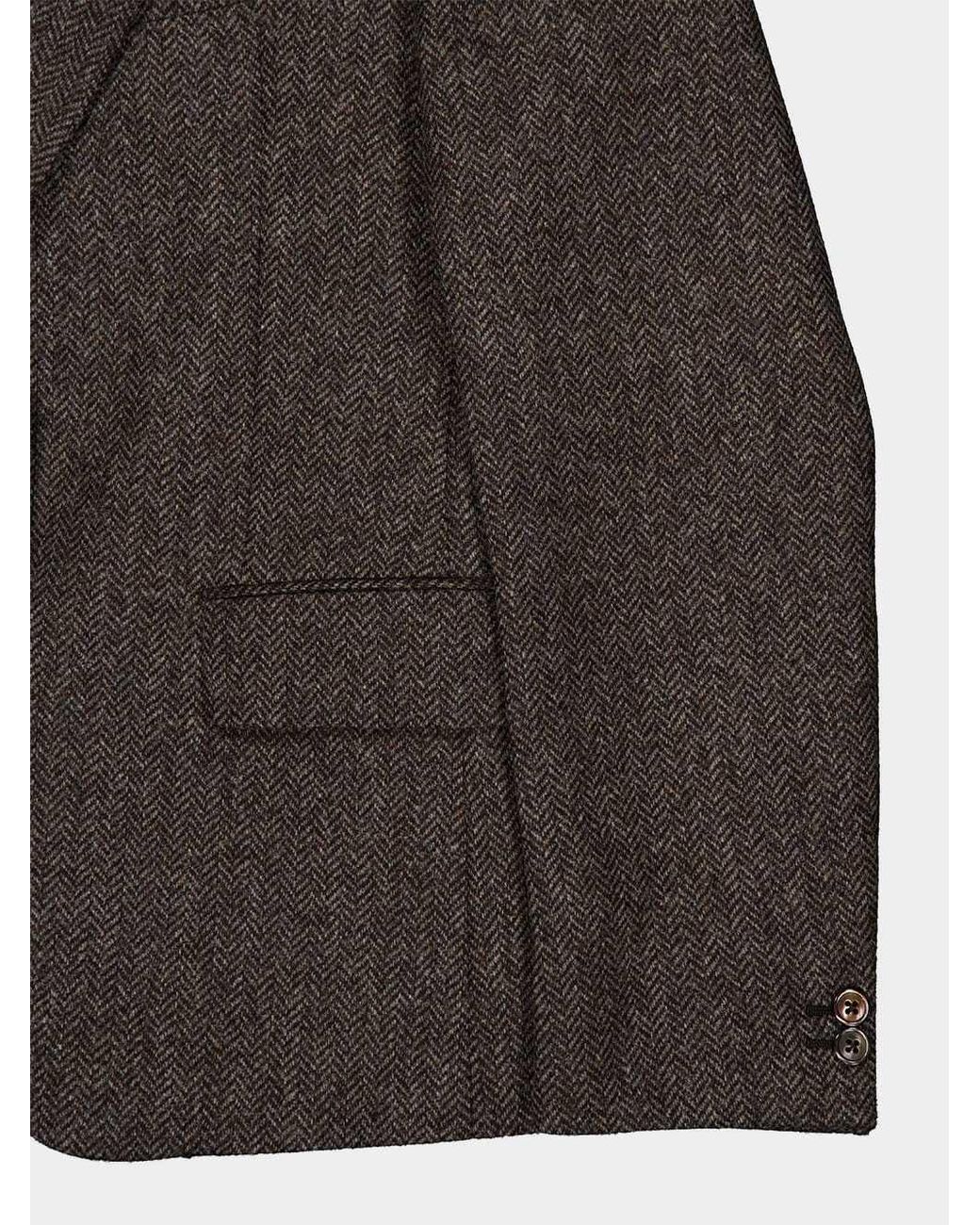 Prada Brown Single-Breasted Chevron Jacket