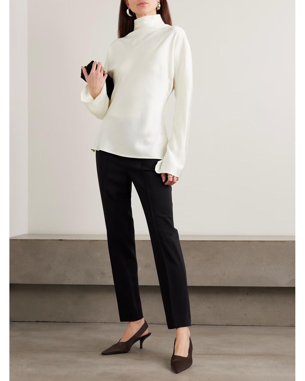 Rohe White Turtleneck Top