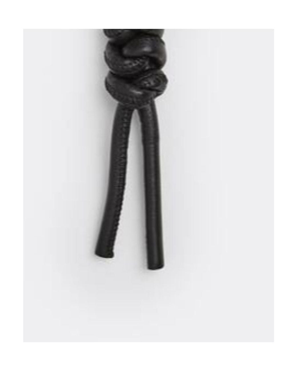 Bottega Veneta White Knotted Charm Ring for men