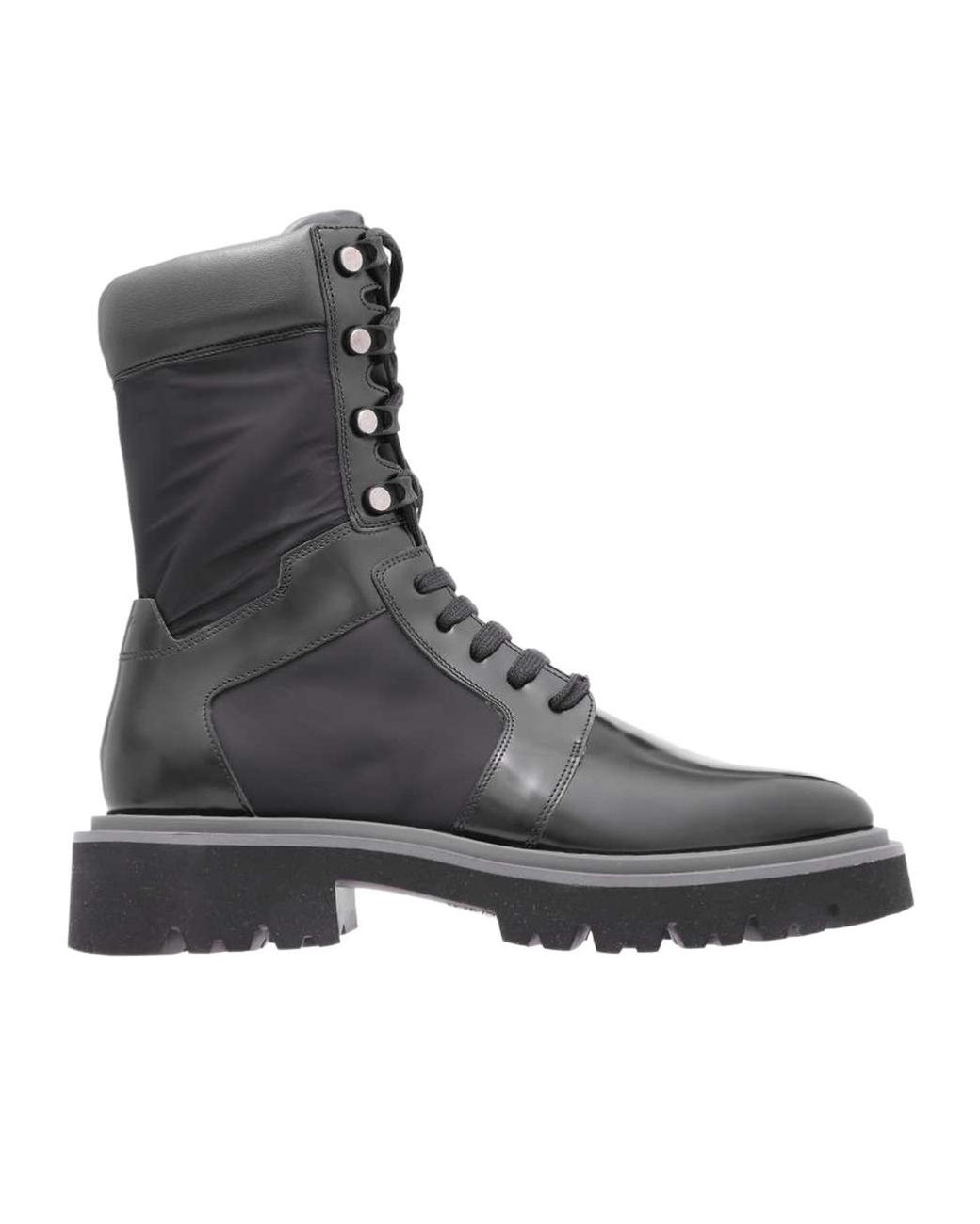 Ferragamo Black Lace-Up Boots for men