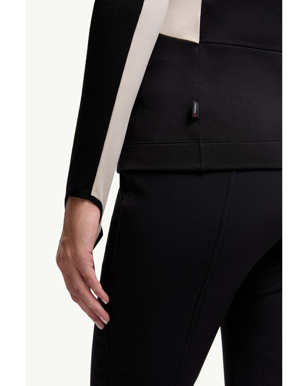 Moncler Black Grenoble Panelled Zip Performance Top