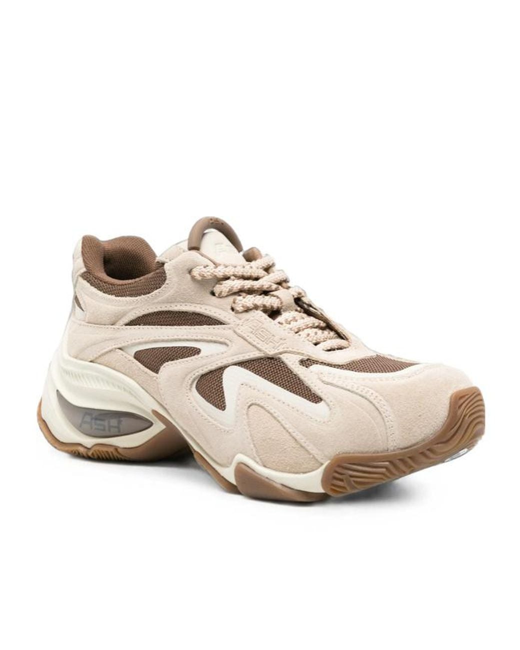 Ash Natural Lace-Up Low-Top Sneakers