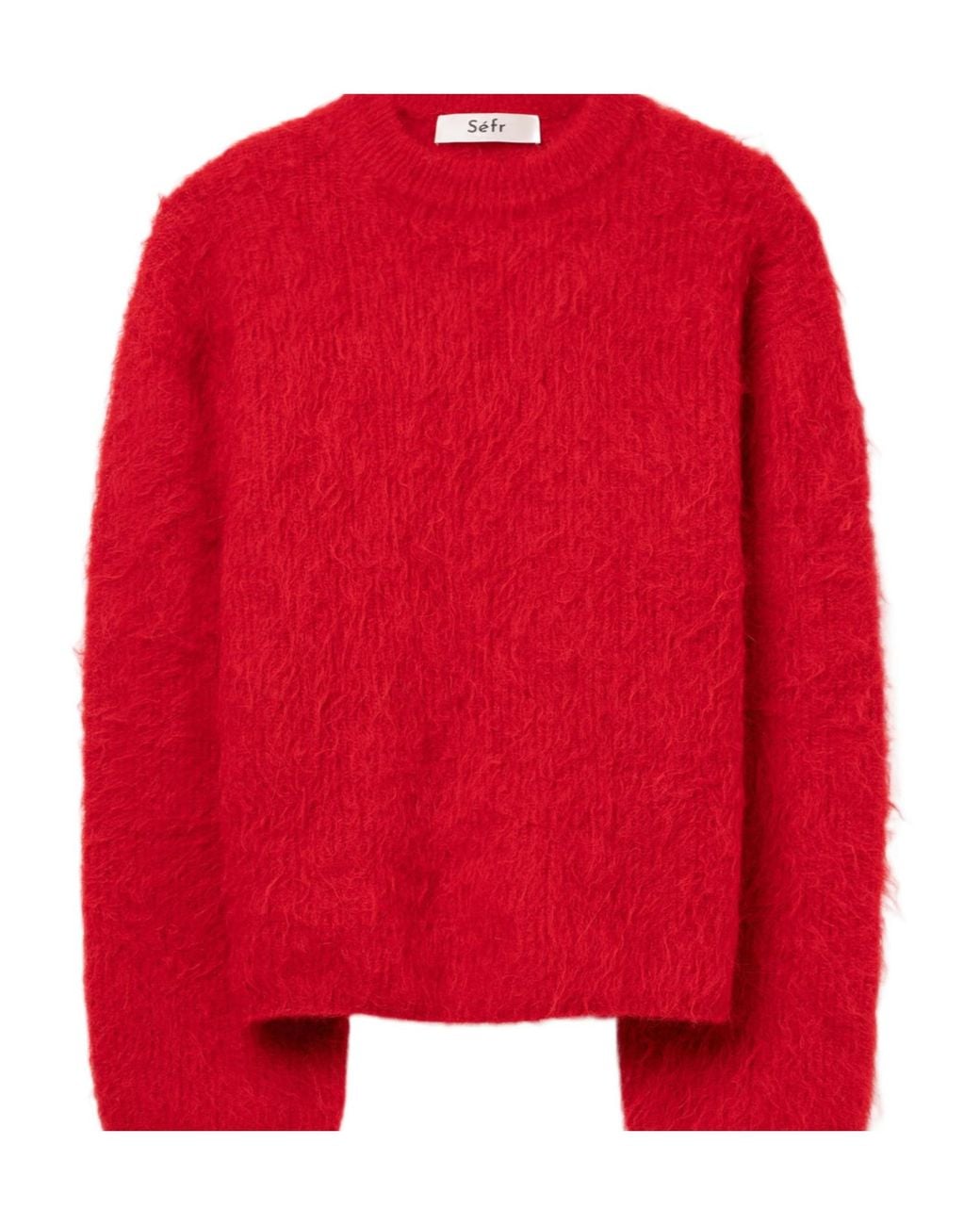 Séfr Red Crew-Neck Long-Sleeve Knit Top for men