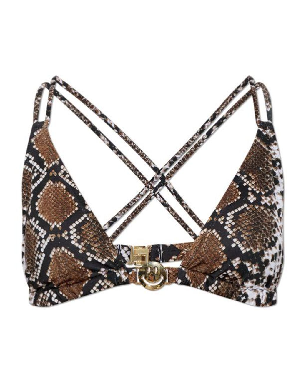 Moschino Black Triangle Bikini Top