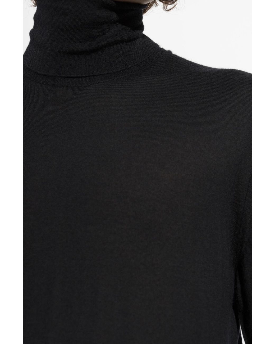 Dolce & Gabbana Black Fine Knit Turtleneck Sweater for men