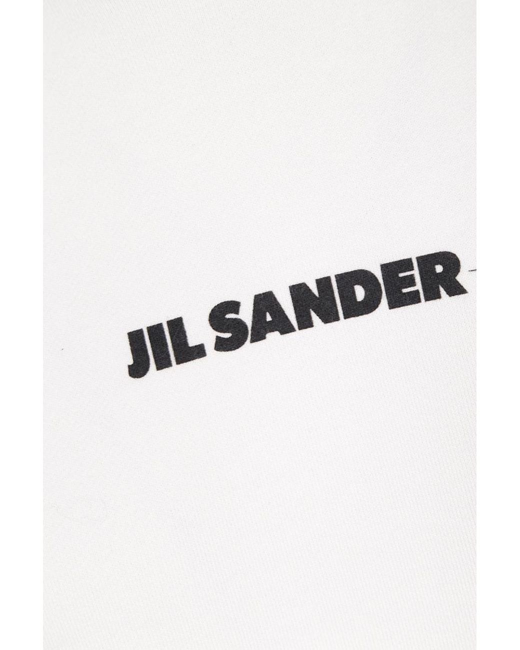 Jil Sander Gray Hooded Logo Sweatshirt