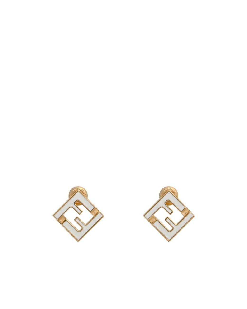 Fendi White Dangle Earrings