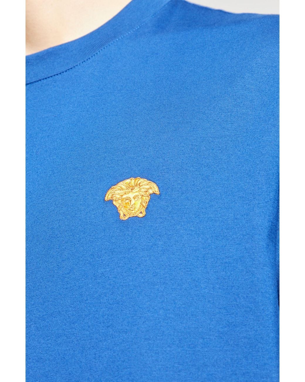 Versace Blue Medusa Crewneck T-Shirt for men