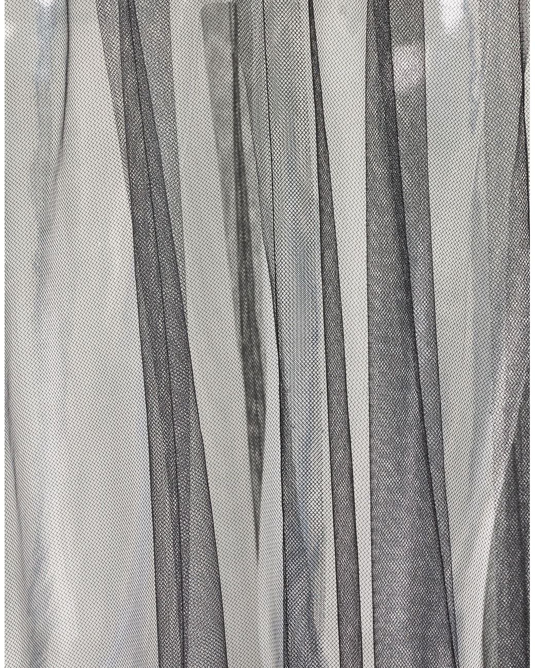 Maison Margiela Gray Pleated Short-Sleeve Dress