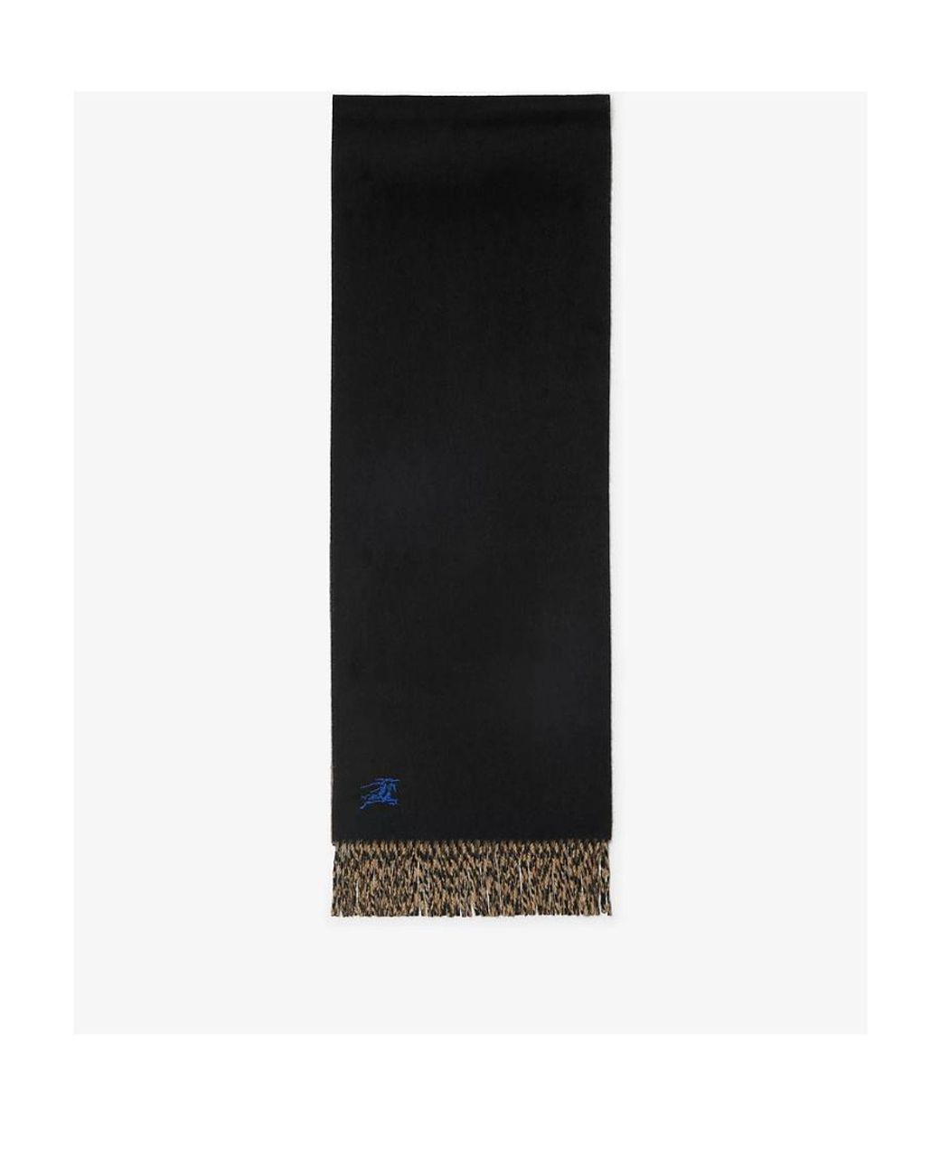 Burberry Natural Ekd Embroidered Fringed Scarf for men